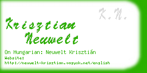 krisztian neuwelt business card